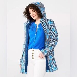 Draper James Women's XS RSVP Floral Printed Rain Jacket NEW
